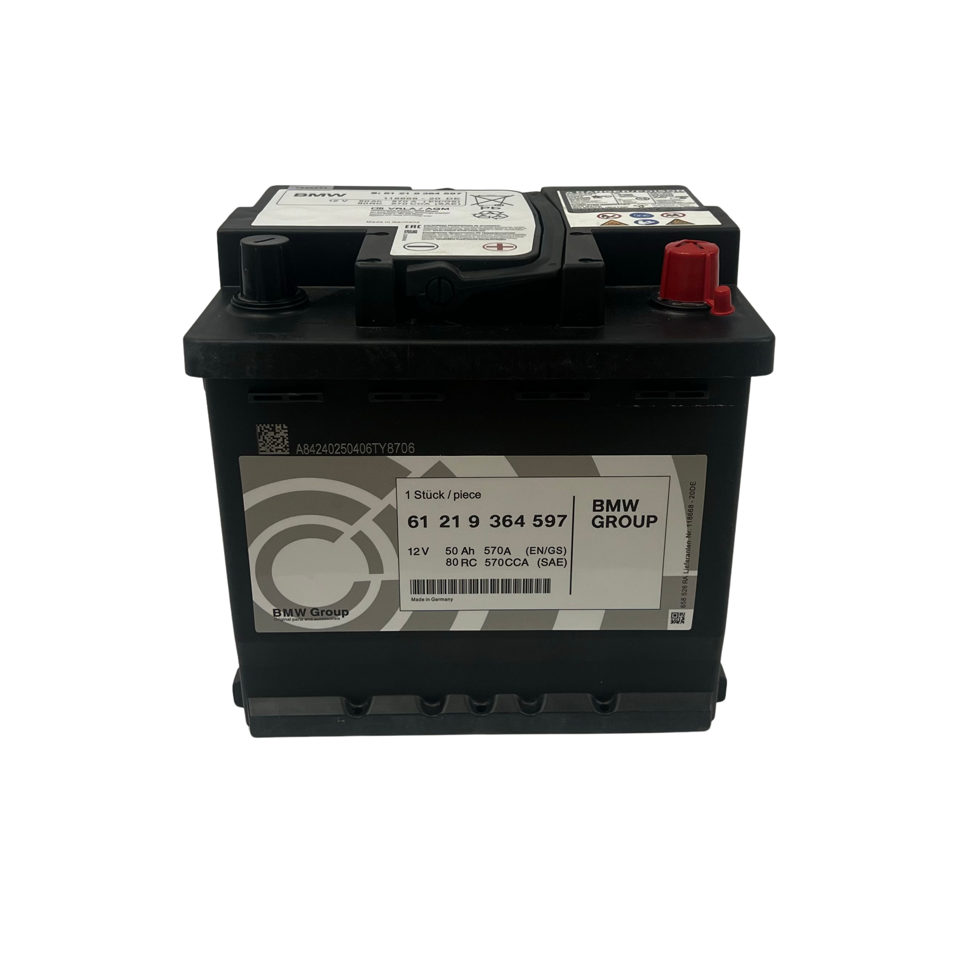 BMW Genuine BATTERY 12V 50Ah AGM